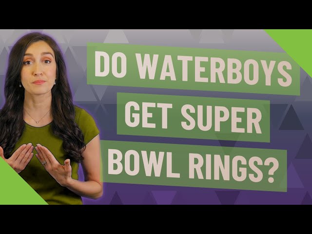 Do NFL Waterboys Get Super Bowl Rings?