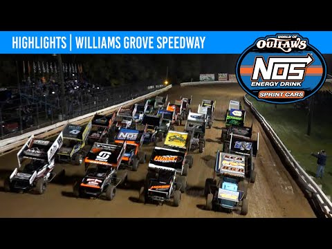 World of Outlaws NOS Energy Drink Sprint Cars Williams Grove Speedway, October 22, 2022 | HIGHLIGHTS - dirt track racing video image