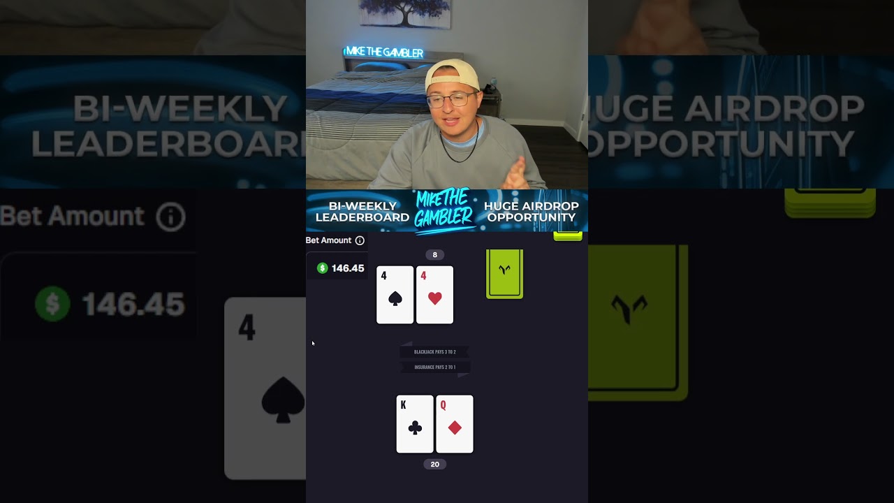 Blackjack Challenge Day 23 #gambling #blackjack #crypto