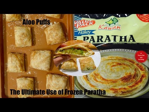 How to make Aloo Puffs from  Frozen Flaky Paratha Puff Pastry Video Recipe | Bhavna's Kitchen