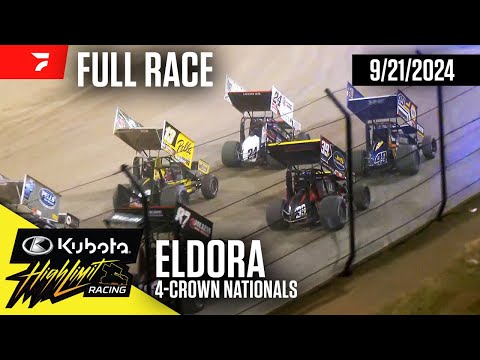 FULL RACE: 4-Crown Nationals | Kubota High Limit Racing at Eldora Speedway 9/21/2024 - dirt track racing video image