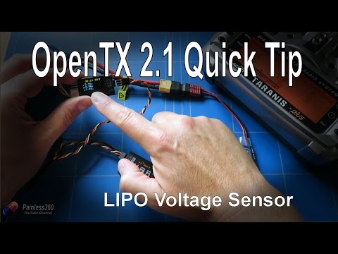 OpenTX 2.1 Quick Tips: Using the FrSky LIPO Voltage Sensor - UCp1vASX-fg959vRc1xowqpw