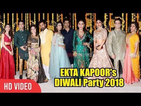 WATCH #Bollywood | UNCUT - EKTA Kapoor #Diwali Party 2018 | Divyanka Tripathi, Mouni Roy, Erica Fernandes, Krystle #India #Celebrity