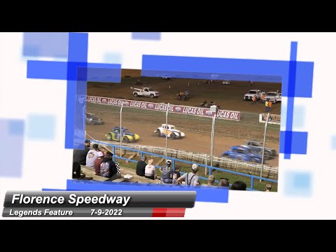 Florence Speedway - Legends Feature - 7/9/2022 - dirt track racing video image