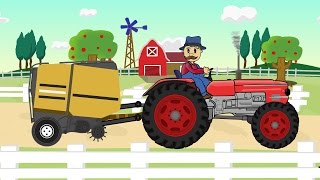 ☻ Farmer Farm Work | Straw - Bajki Traktorek - Prace Rolnika ☻