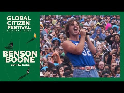 Musician Benson Boone performs Coffee Cake | Global Citizen Festival NYC 2024