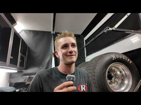 Aaron Bollinger discusses his odd path to Victory Lane in the opening night of the Labor Day Duels - dirt track racing video image