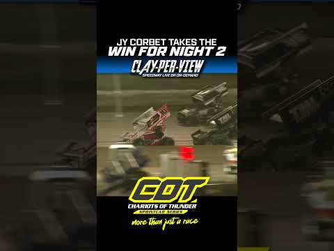 Jy Corbet Takes the Win at Night 2 of Chariots of Thunder! #dirttrackracing - dirt track racing video image