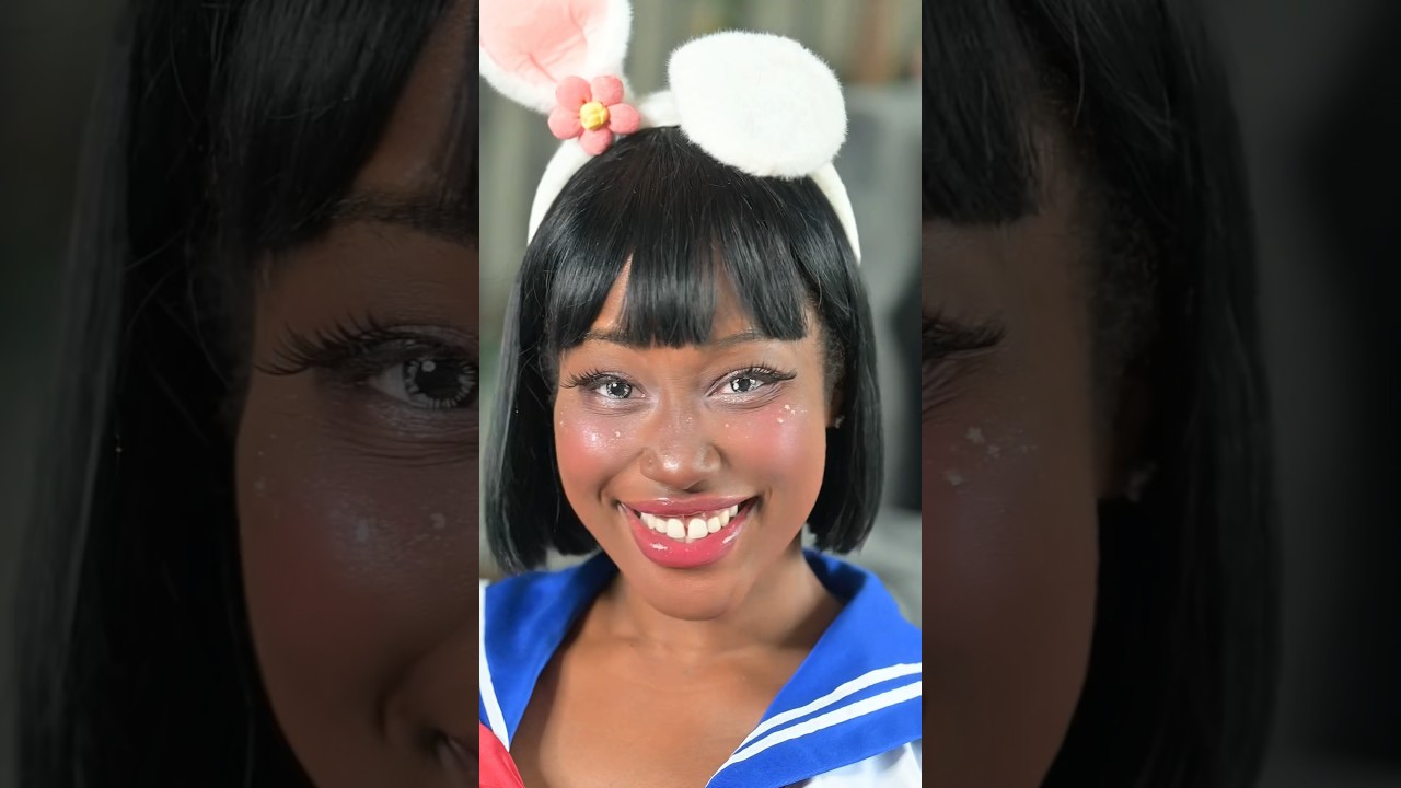 do u 🩷 my makeup? 🐰🎀 #cute #cuterabbit #bunny #うさぎ