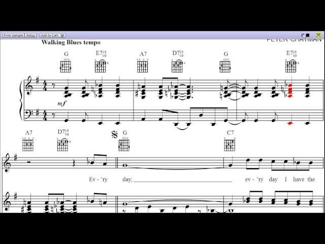 Everyday I Have the Blues: The Sheet Music
