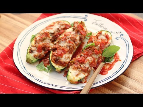 Pizza Stuffed Zucchini Recipe - UCNbngWUqL2eqRw12yAwcICg