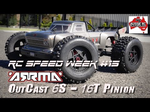 RC SPEED WEEK #15 - ARRMA OutCast BLX - 16T Pinion - UCOfR0NE5V7IHhMABstt11kA