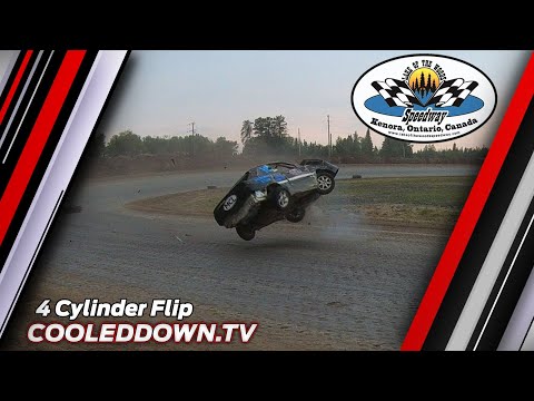 4 Cylinder Feature Flip, August 1st 2021 from Lake of the Woods Speedway - dirt track racing video image