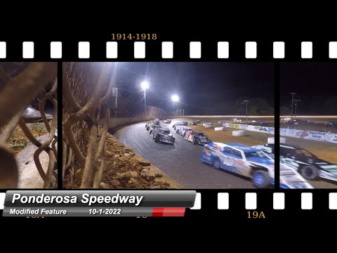 Ponderosa Speedway - Modified Feature - 10/1/2022 - dirt track racing video image