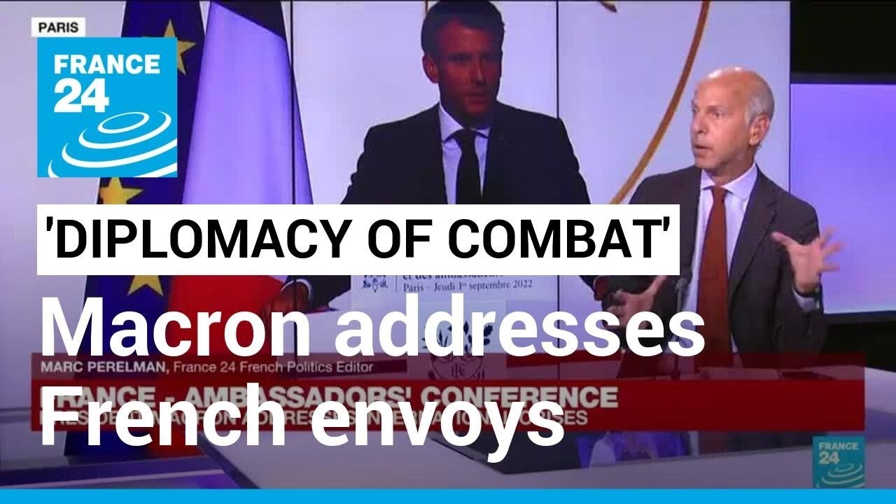 ‘Diplomacy of combat’: President Macron addresses French envoys amid international crises