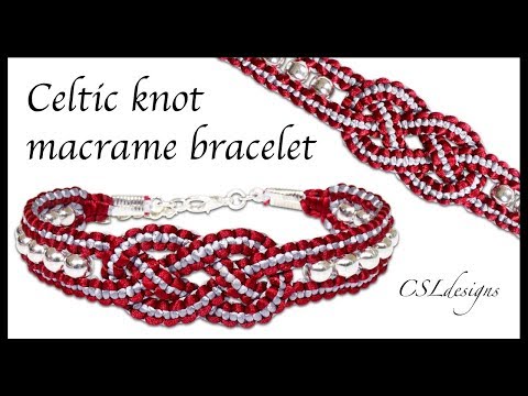 Celtic knot macrame bracelet