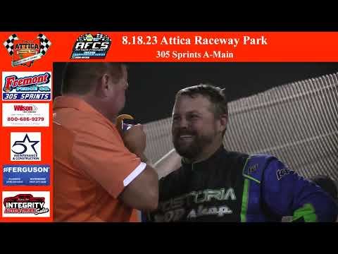 8.18.23 Attica Raceway Park 305 Sprints A-Main - dirt track racing video image