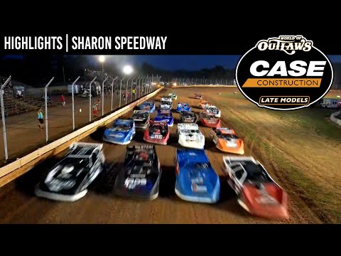 World of Outlaws CASE Construction Late Models | Sharon Speedway | July 12, 2024 | HIGHLIGHTS - dirt track racing video image