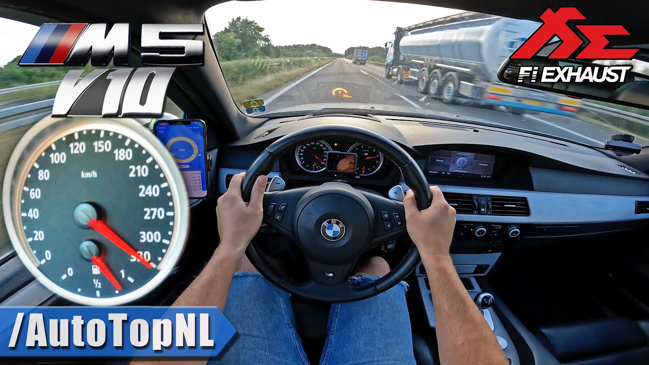 BMW M5 V10 E61 Touring *330km/h* TOP SPEED on AUTOBAHN by AutoTopNL