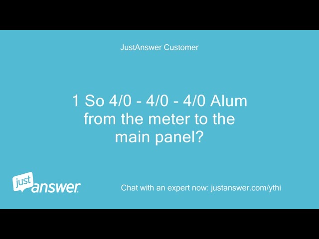 What Size Wire From Meter to Panel?