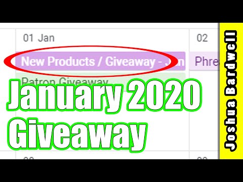 January 2020 GIVEAWAY (and new products quick-look) - UCX3eufnI7A2I7IkKHZn8KSQ