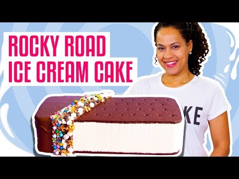 How To Make A Rocky Road ICE CREAM SANDWICH Out Of CAKE | Yolanda Gampp | How To Cake It - UCvM1hVcRJmVWDtATYarC0KA