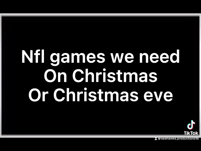 What NFL Games Are On Christmas Eve?