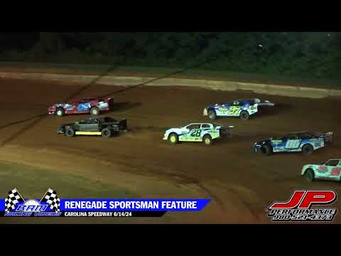 Renegade Sportsman Feature - Carolina Speedway 6/14/24 - dirt track racing video image