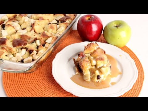 Apple Bread Pudding with Vanilla Butter Sauce - Laura Vitale - Laura in the Kitchen Episode 992 - UCNbngWUqL2eqRw12yAwcICg