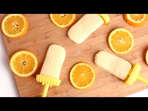 Homemade Creamy Orange Popsicle Recipe - Laura Vitale - Laura in the Kitchen Episode 924 - UCNbngWUqL2eqRw12yAwcICg