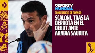 Conferencia De Prensa Lionel Scaloni Tras La Derrota En El Debut Ante