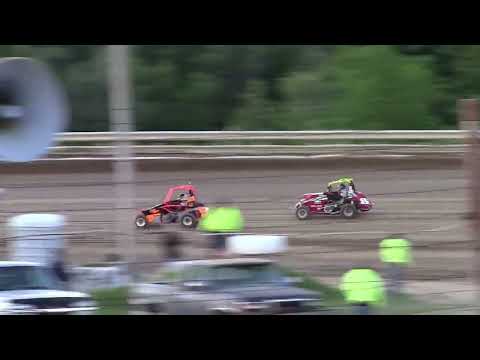 Hummingbird Speedway (6-18-22): Young Guns Jr Sprint Features - dirt track racing video image