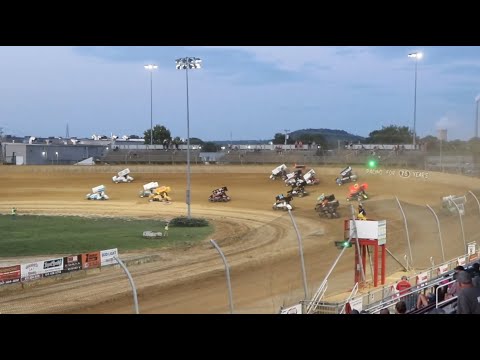 Lawrenceburg Speedway IMCA Racesaver 305 Wing Sprint Feature Race [8/2/25] - dirt track racing video image