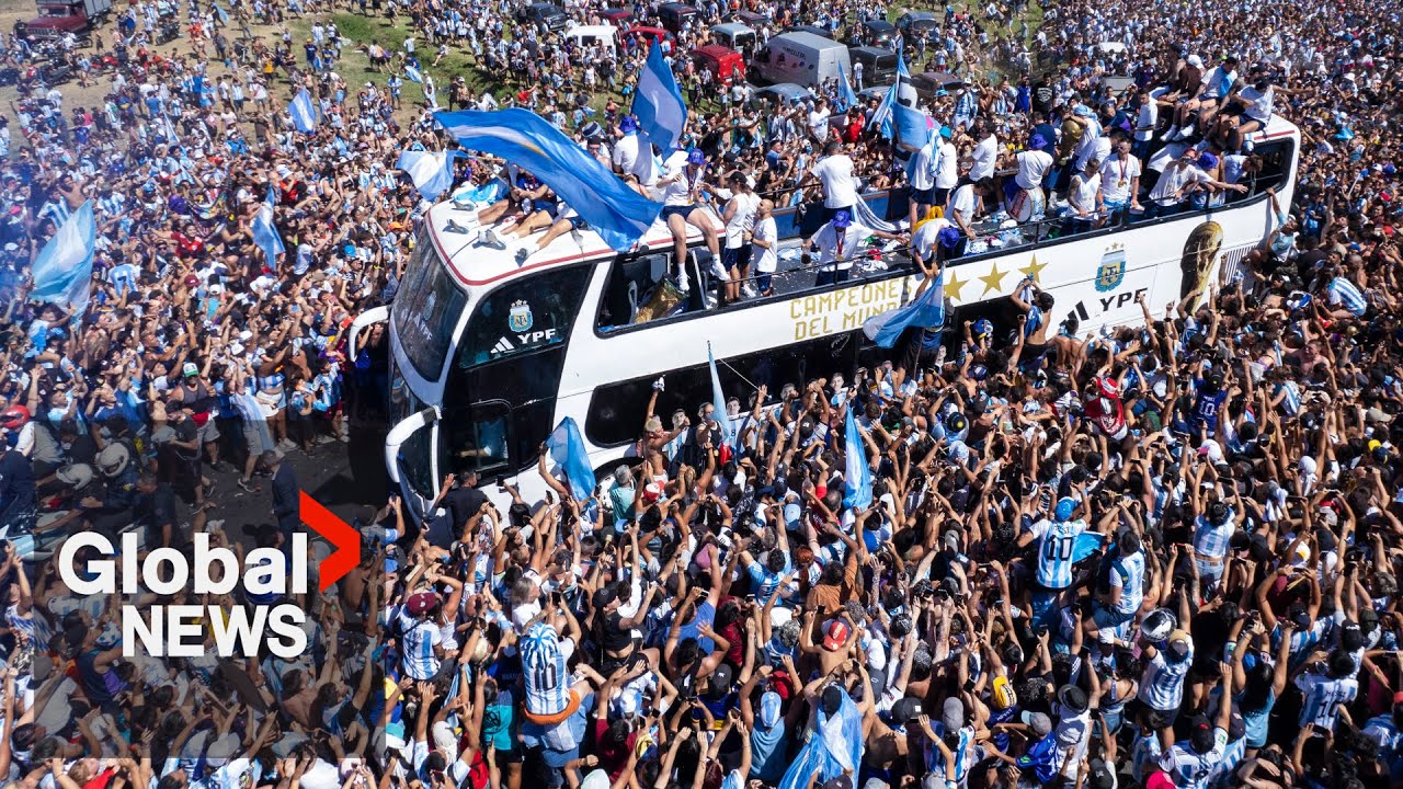 Millions crowd streets of Buenos Aires as Argentina holds national holiday for World Cup victory