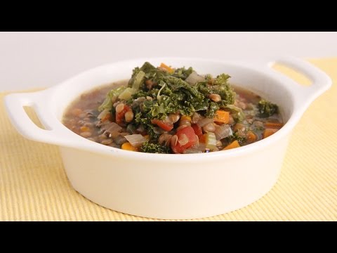 Crock Pot Lentil & Kale Soup Recipe - Laura Vitale - Laura in the Kitchen Episode 976 - UCNbngWUqL2eqRw12yAwcICg