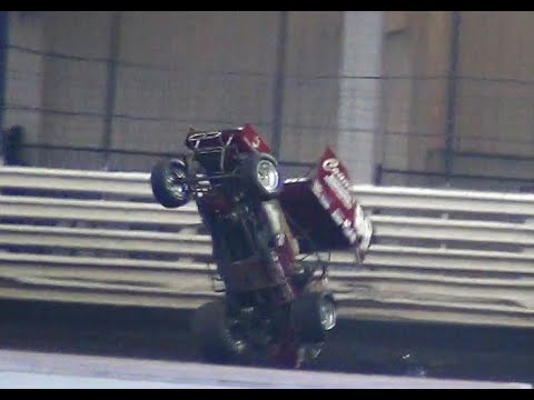 Austin McCarl - After Checkers Heat Race Flip @ Knoxville Raceway 2023 - dirt track racing video image