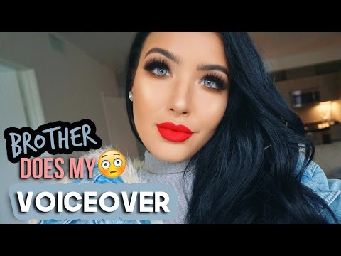 BROTHER DOES MY VOICEOVER | Holiday Red Lip & Bronze Eyes - UCEZtkE45zjun9zROKtcqOcQ