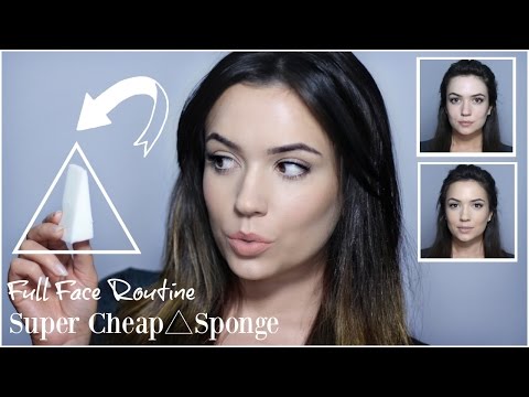 Cheap Makeup Sponge Application | Foundation, Contour, Highlight & Blush Tutorial | TheMakeupChair - UC-1-zPmT368J8JRbsK_1keA