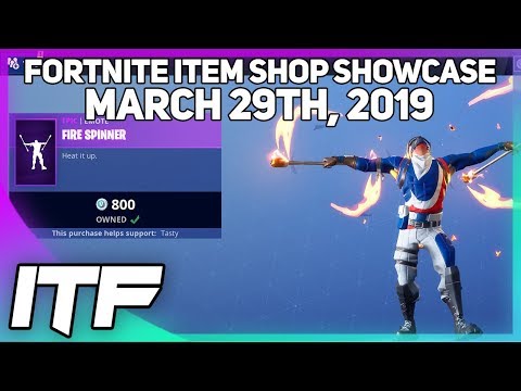 fortnite item shop new fire spinner emote march 29th 2019 - fortnite telescope emote