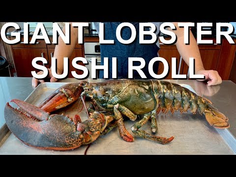 GRAPHIC: GIANT LIVE Maine Lobster HUGE Sushi Roll | Guga Foods Collab! - UCbULqc7U1mCHiVSCIkwEpxw