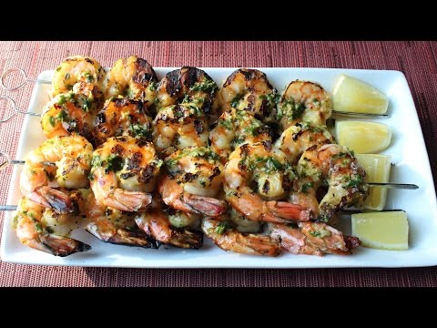 Grilled Garlic & Herb Shrimp - How to Make Grilled Garlic Herb Shrimp Skewers - UCRIZtPl9nb9RiXc9btSTQNw