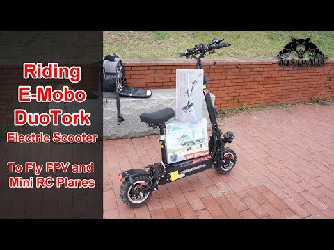 Riding E-Mobo DuoTork Electric Kick Scooter Carrying RC Planes FPV Whoops - UCsFctXdFnbeoKpLefdEloEQ