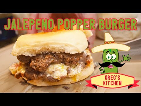 HowTo Make a Jalapeño Popper Burger - Greg's Kitchen - UCGXHiIMcPZ9IQNwmJOv12dQ