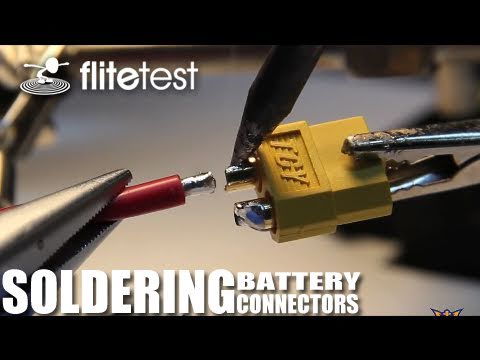 Flite Test - Soldering Battery Connectors - FLITE TIP - UC9zTuyWffK9ckEz1216noAw