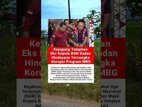 Kejagung Tetapkan Eks Kepala BGN Dadan Hindayana Tersangka Korupsi Program MBG