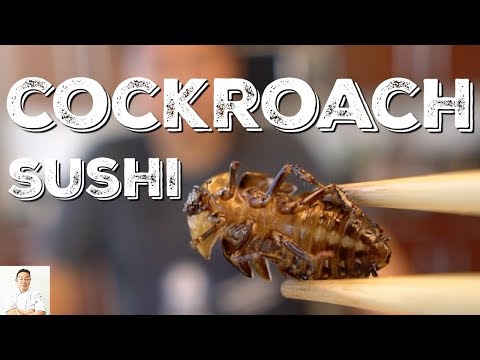 Toasty Cockroach Sushi | Bizarre Foods Challenge - UCbULqc7U1mCHiVSCIkwEpxw