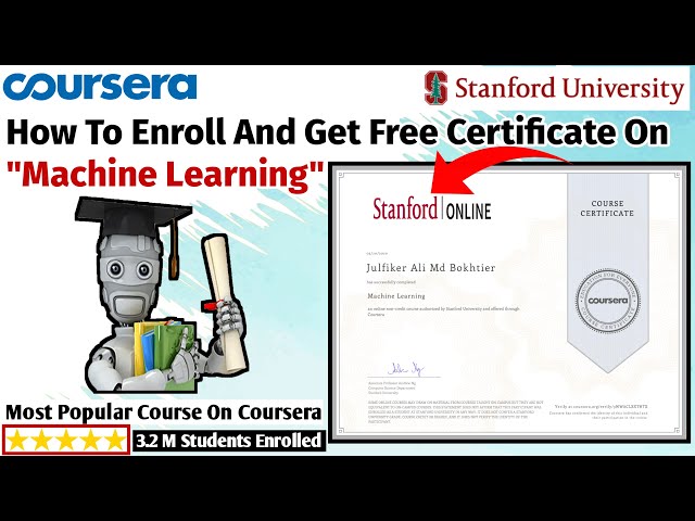 How to Get a Certificate in Machine Learning by Stanford
