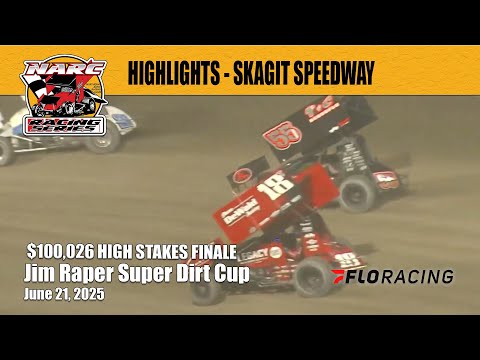 RACE HIGHLIGHTS: NARC SPRINT CARS @ SKAGIT SPEEDWAY - JUNE 21, 2025 - dirt track racing video image
