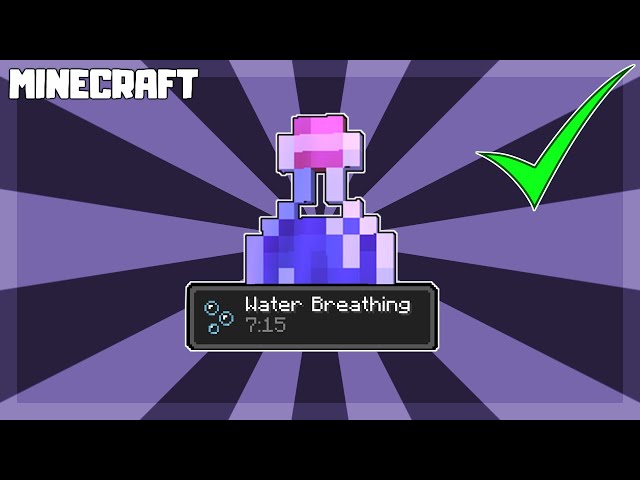 How to make Underwater breathing in Minecraft