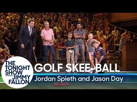 Kid Golfers Play Golf Skee-Ball Against PGA Tour Stars Jordan Spieth and Jason Day - UC8-Th83bH_thdKZDJCrn88g